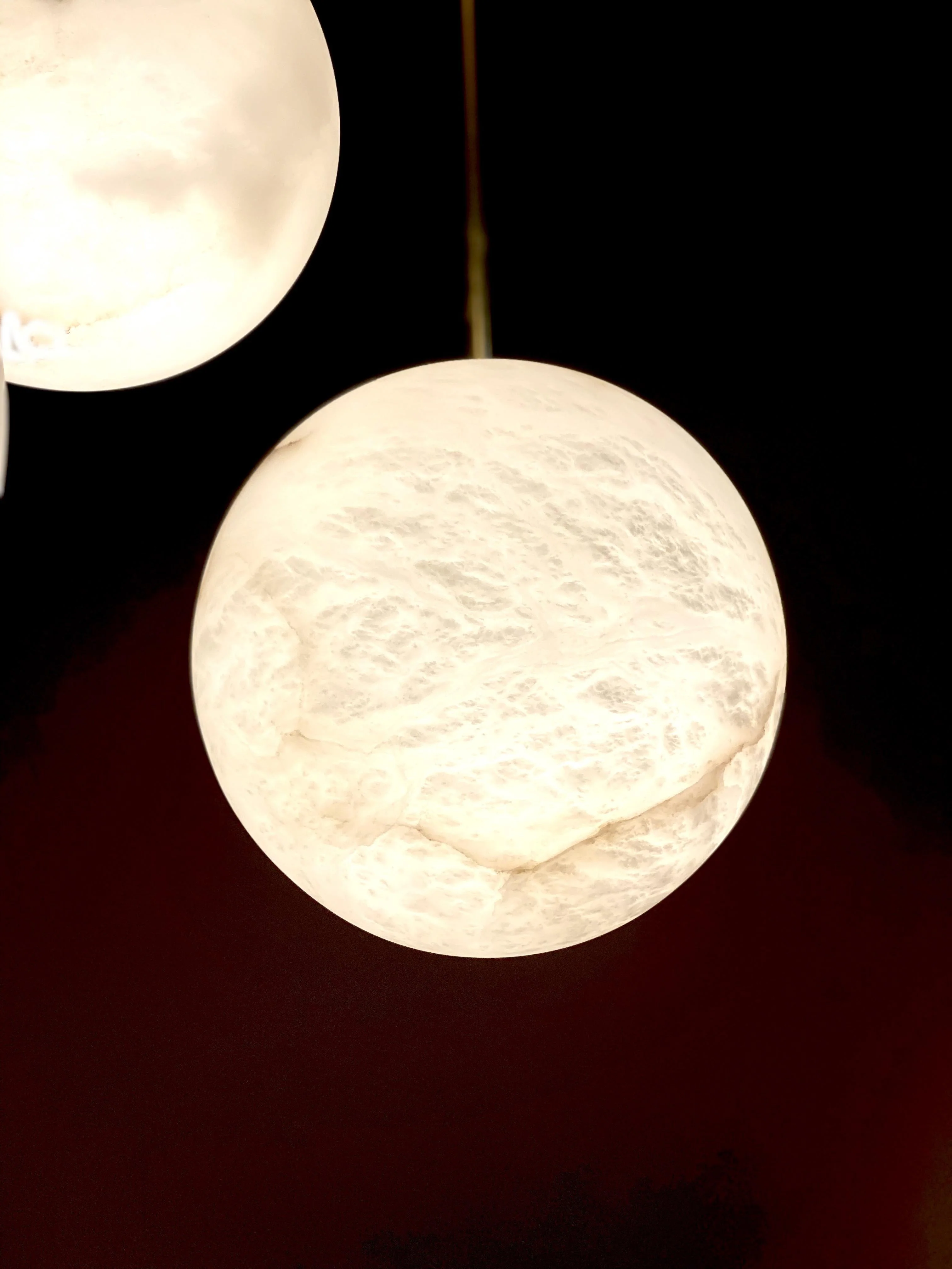 Galaxy Contemporary Italian Alabaster Marble Globe Chandelier - Image 10