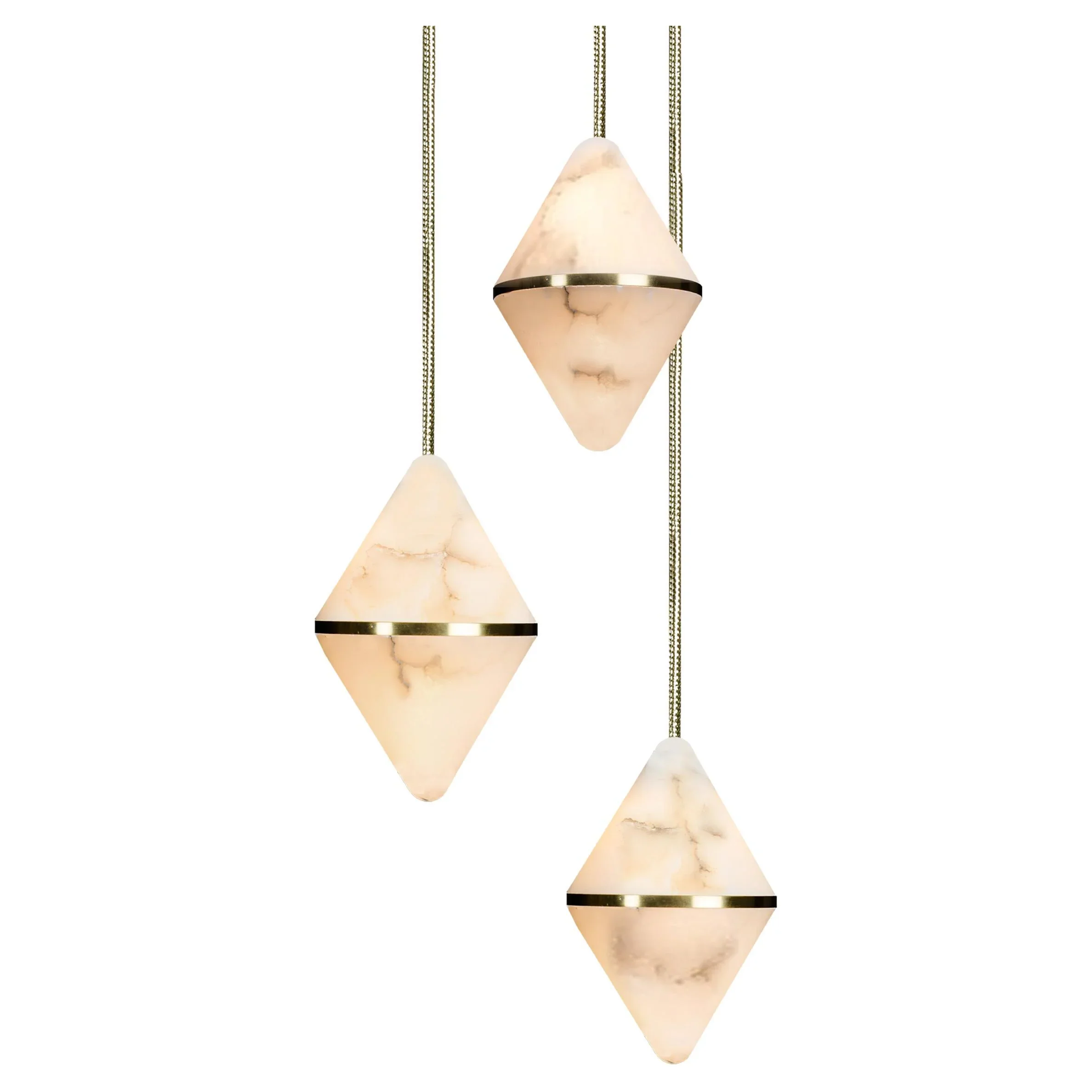 Gem Circular Cluster Alabaster Chandelier 3 - Image 2
