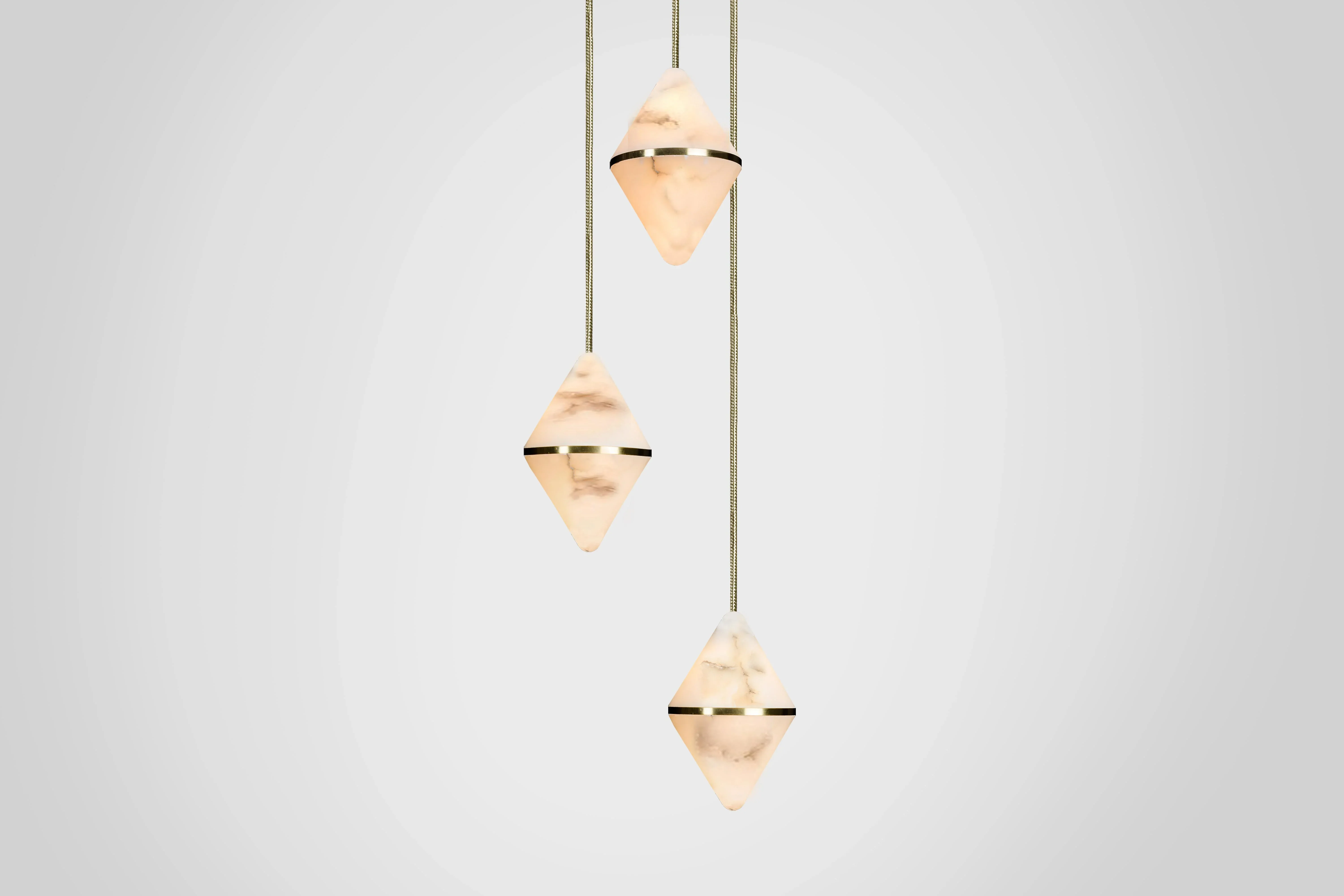 Gem Circular Cluster Alabaster Chandelier 3 - Image 4