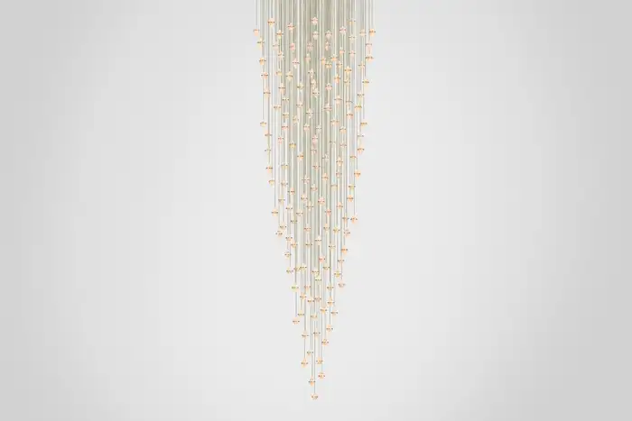 Gem Conical Cluster  Alabaster Chandelier 150 Lights - Image 3