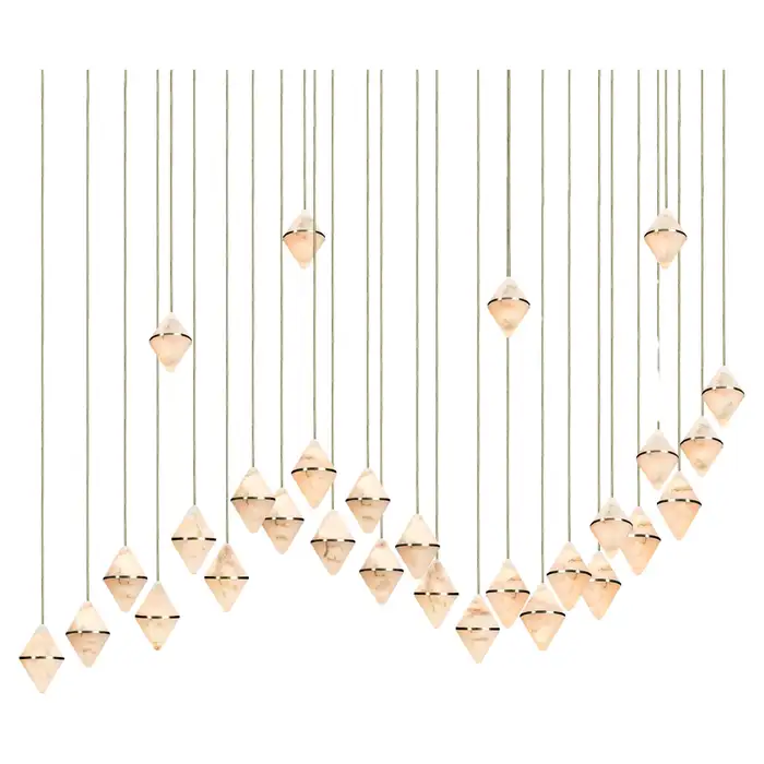 Gem Wave Alabaster Chandelier 26 - Image 2