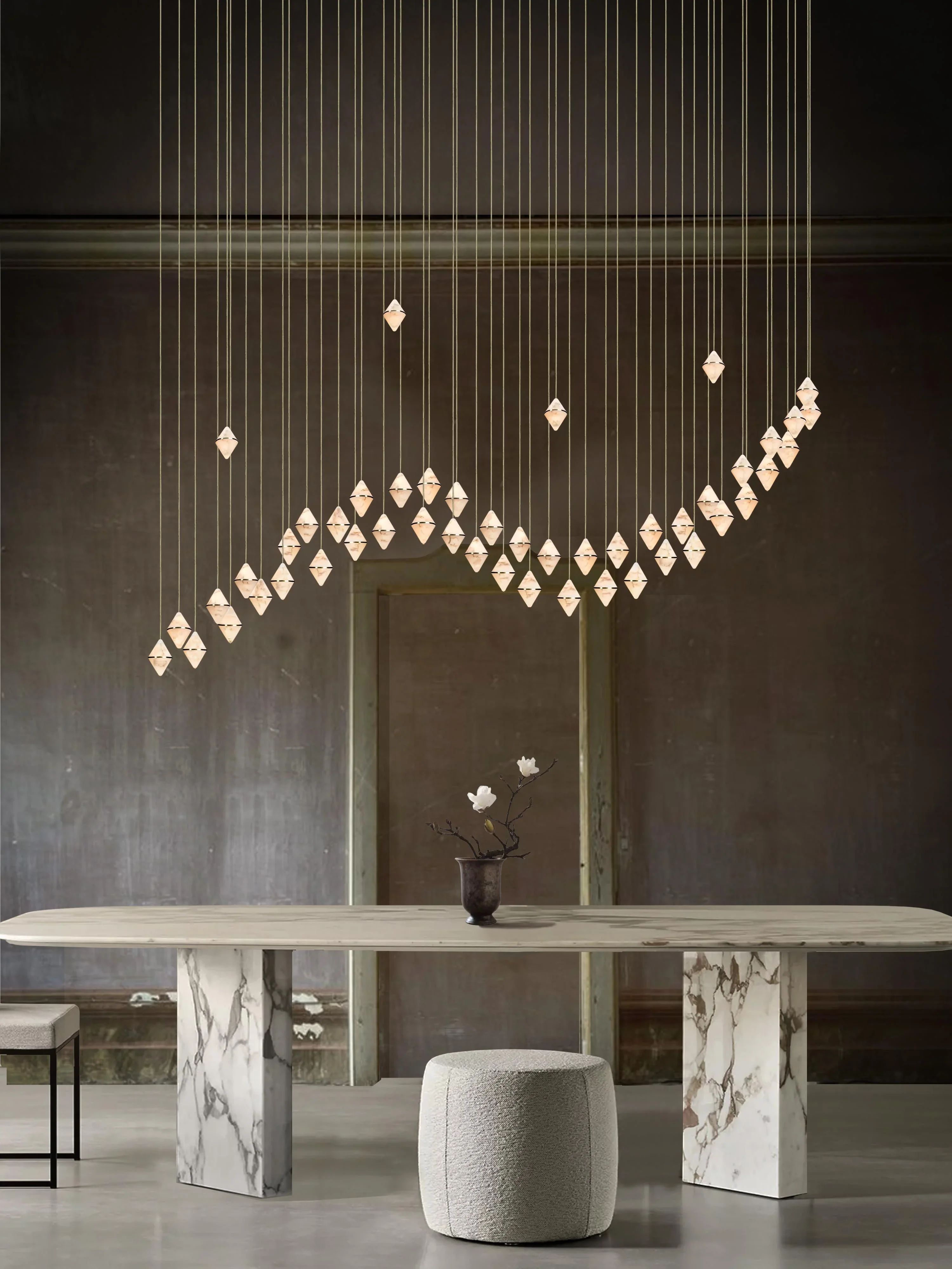 Gem Wave Alabaster Chandelier 48 - Image 2
