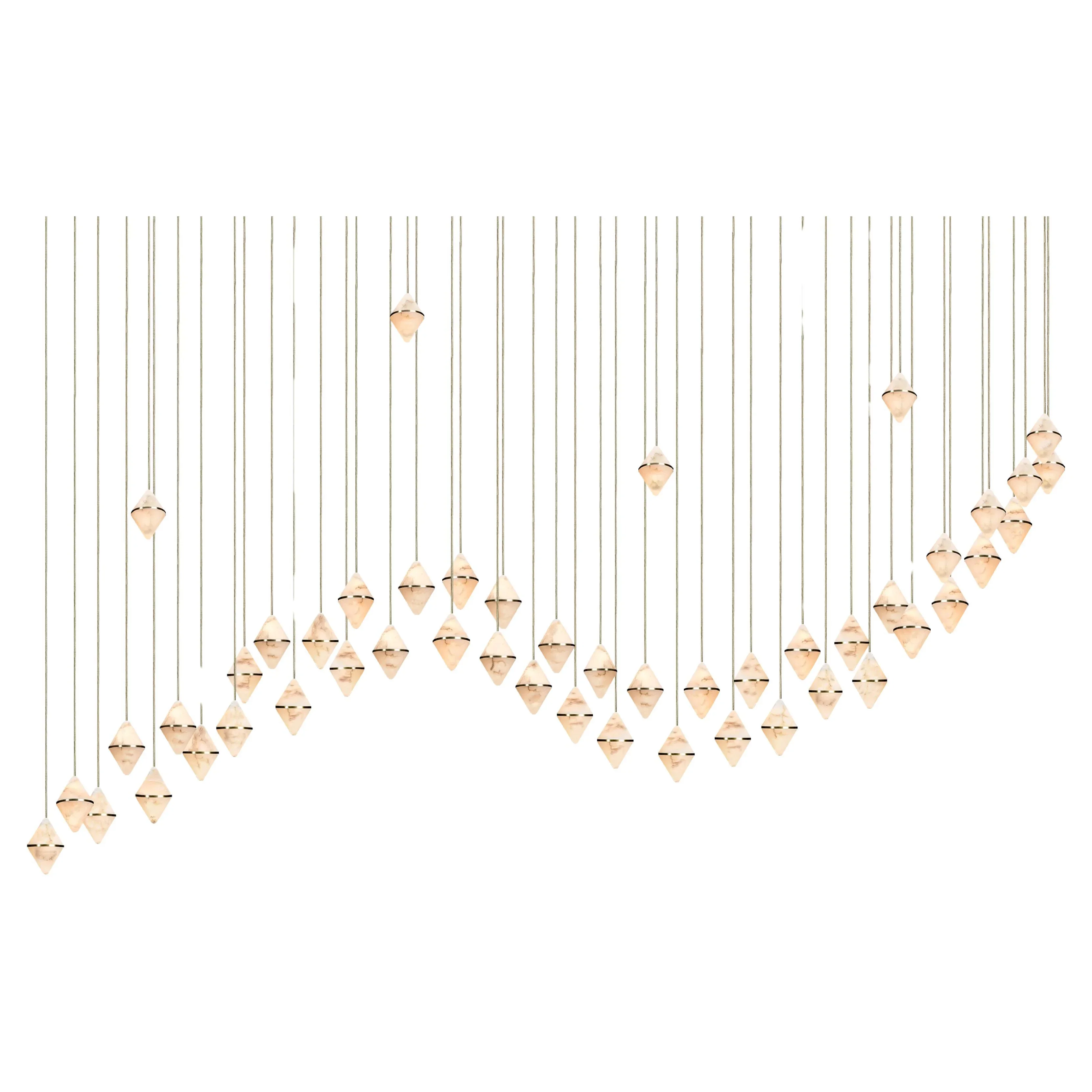 Gem Wave Alabaster Chandelier 48 - Image 3