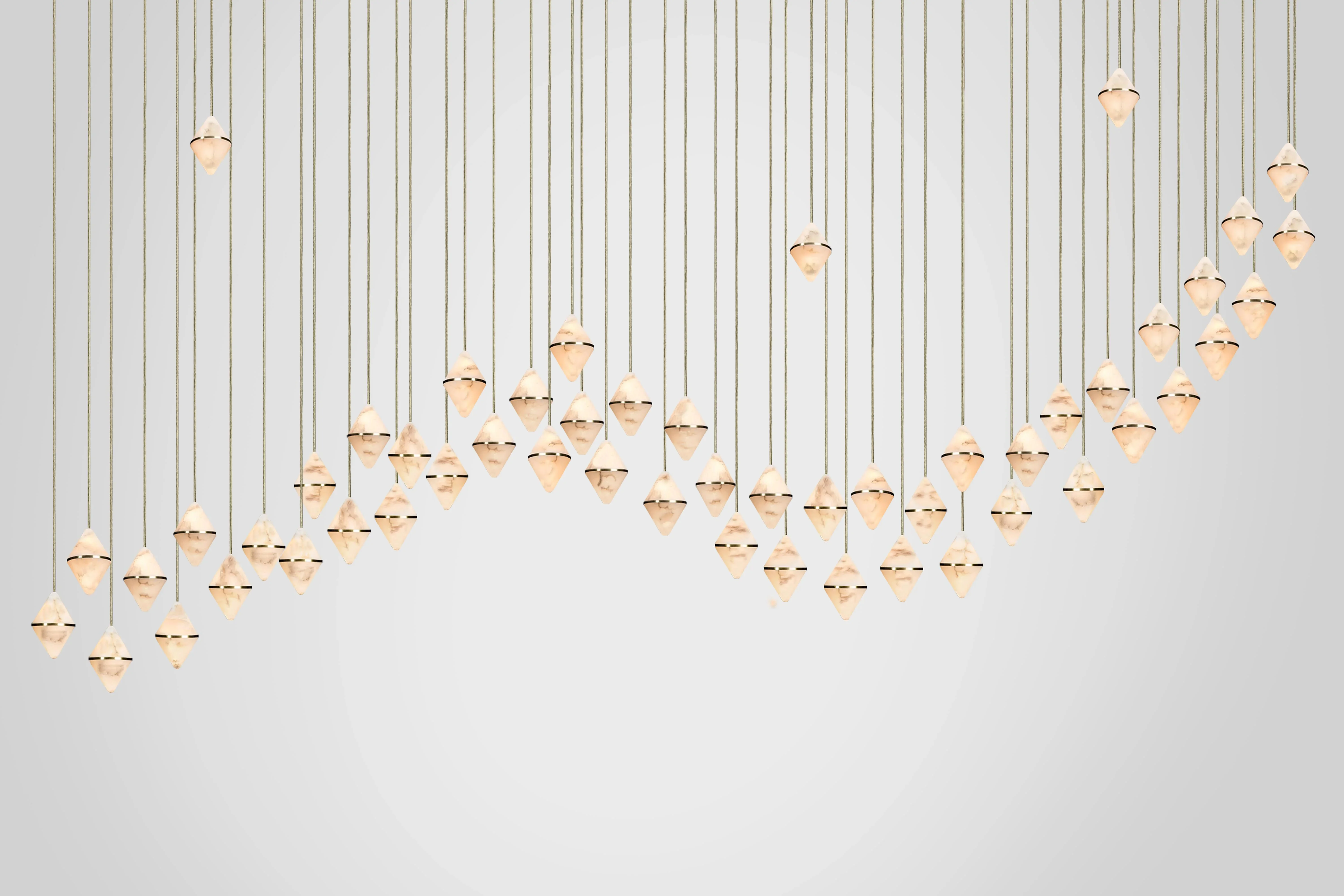 Gem Wave Alabaster Chandelier 48 - Image 4