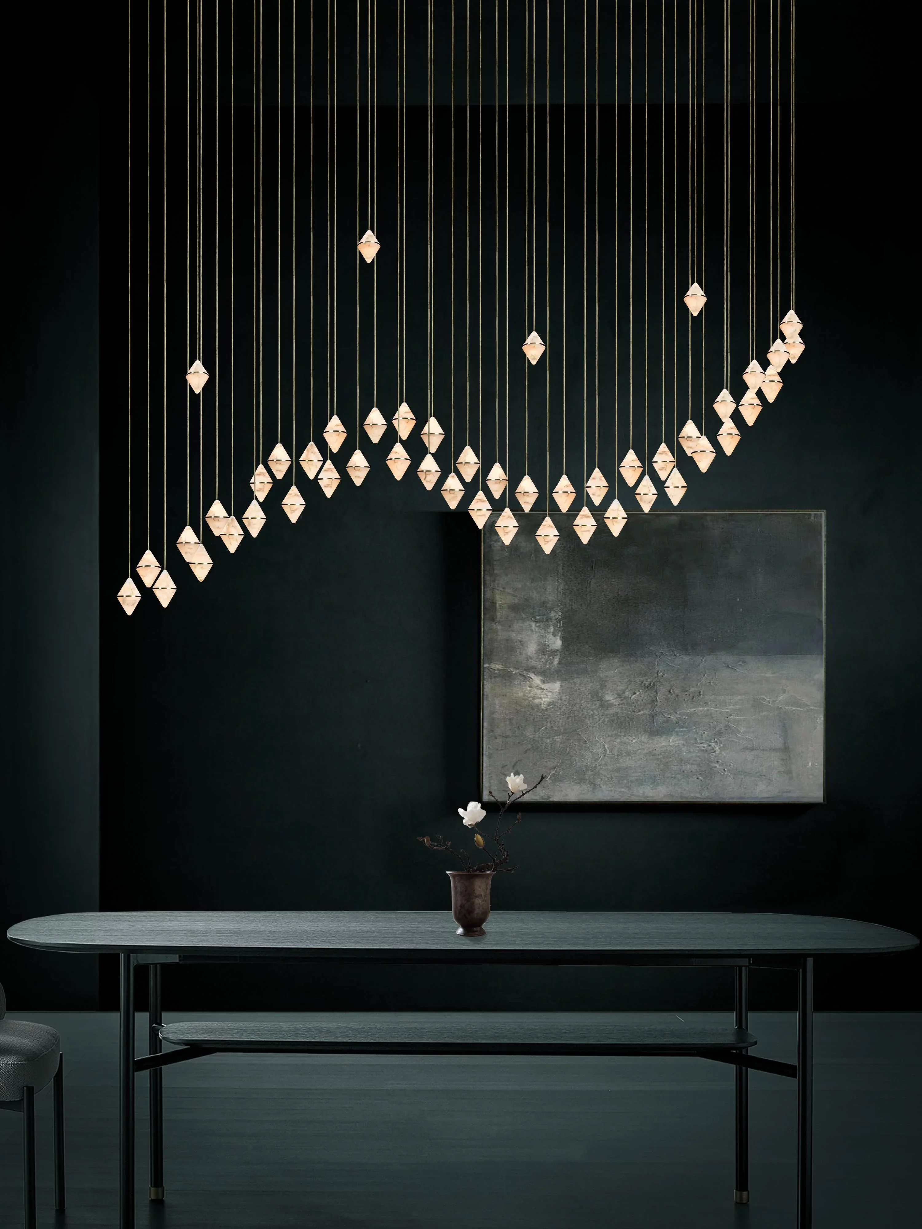 Gem Wave Alabaster Chandelier 48 - Image 5