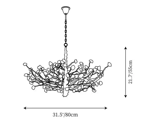 Gemstone Branch Chandelier with Artistic Design for Bedroom or Living Room - Image 14