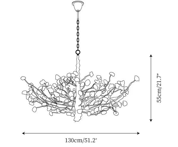 Gemstone Branch Chandelier with Artistic Design for Bedroom or Living Room - Image 16