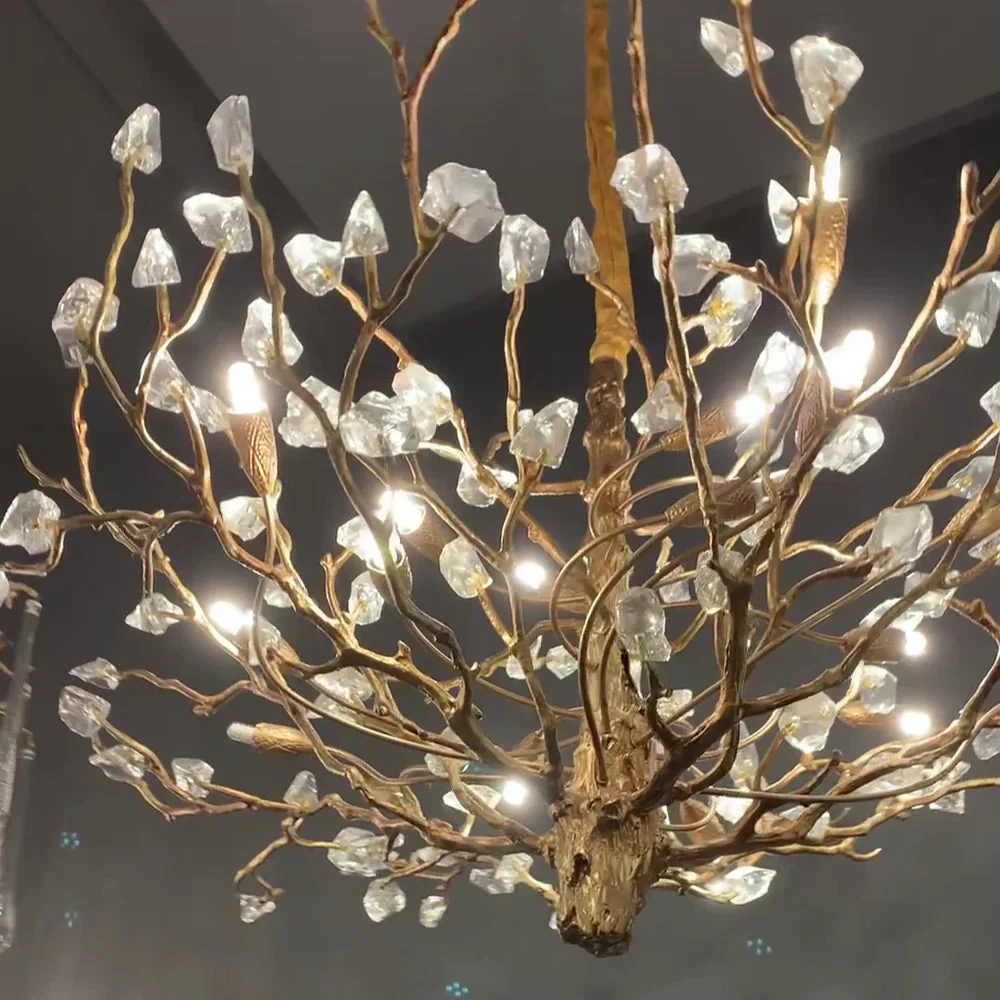 Gemstone Branch Chandelier with Artistic Design for Bedroom or Living Room - Image 5