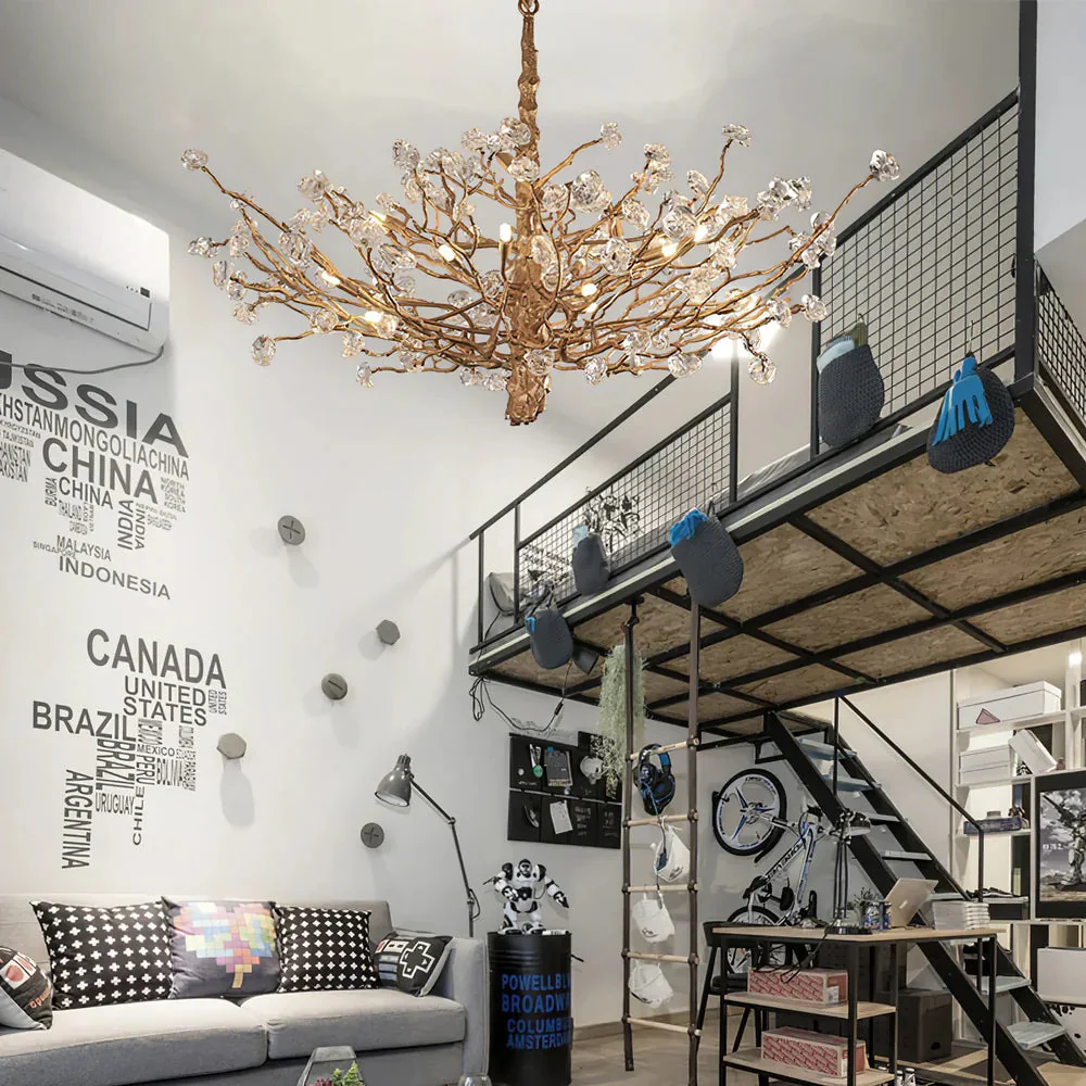 Gemstone Branch Chandelier with Artistic Design for Bedroom or Living Room - Image 7