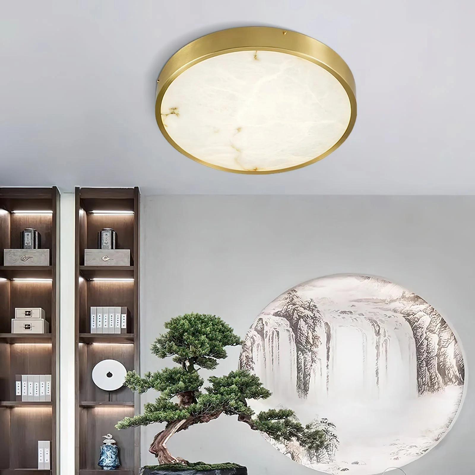 Geometric Alabaster Recessed Ceiling Light - Image 3