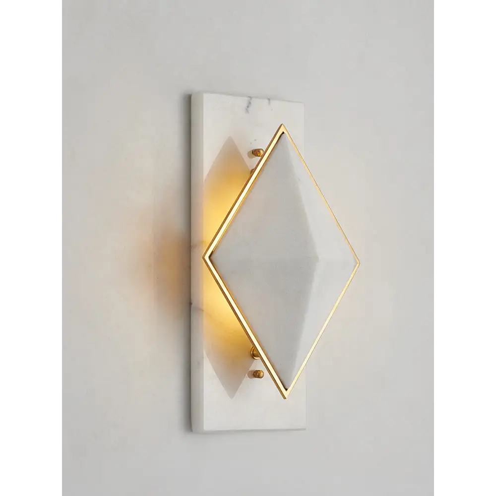 Geometric Alabaster Wall Sconce - Image 3