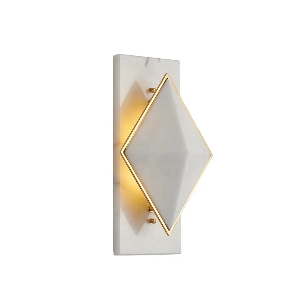 Geometric Alabaster Wall Sconce - Image 4