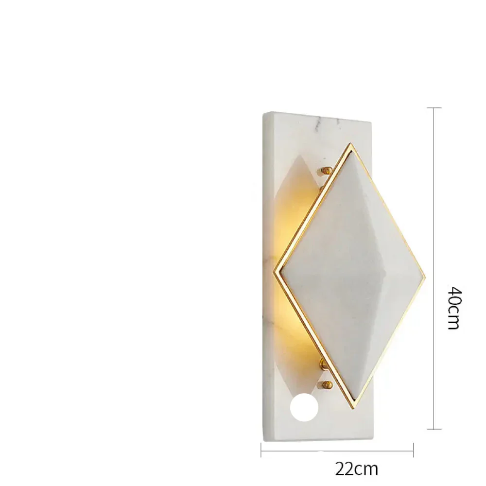 Geometric Alabaster Wall Sconce - Image 8