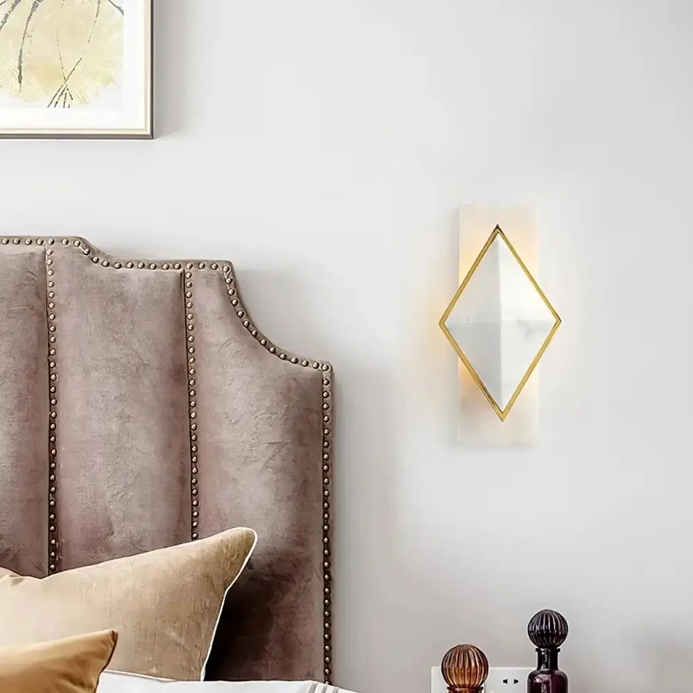 Geometric Alabaster Wall Sconce - Image 9