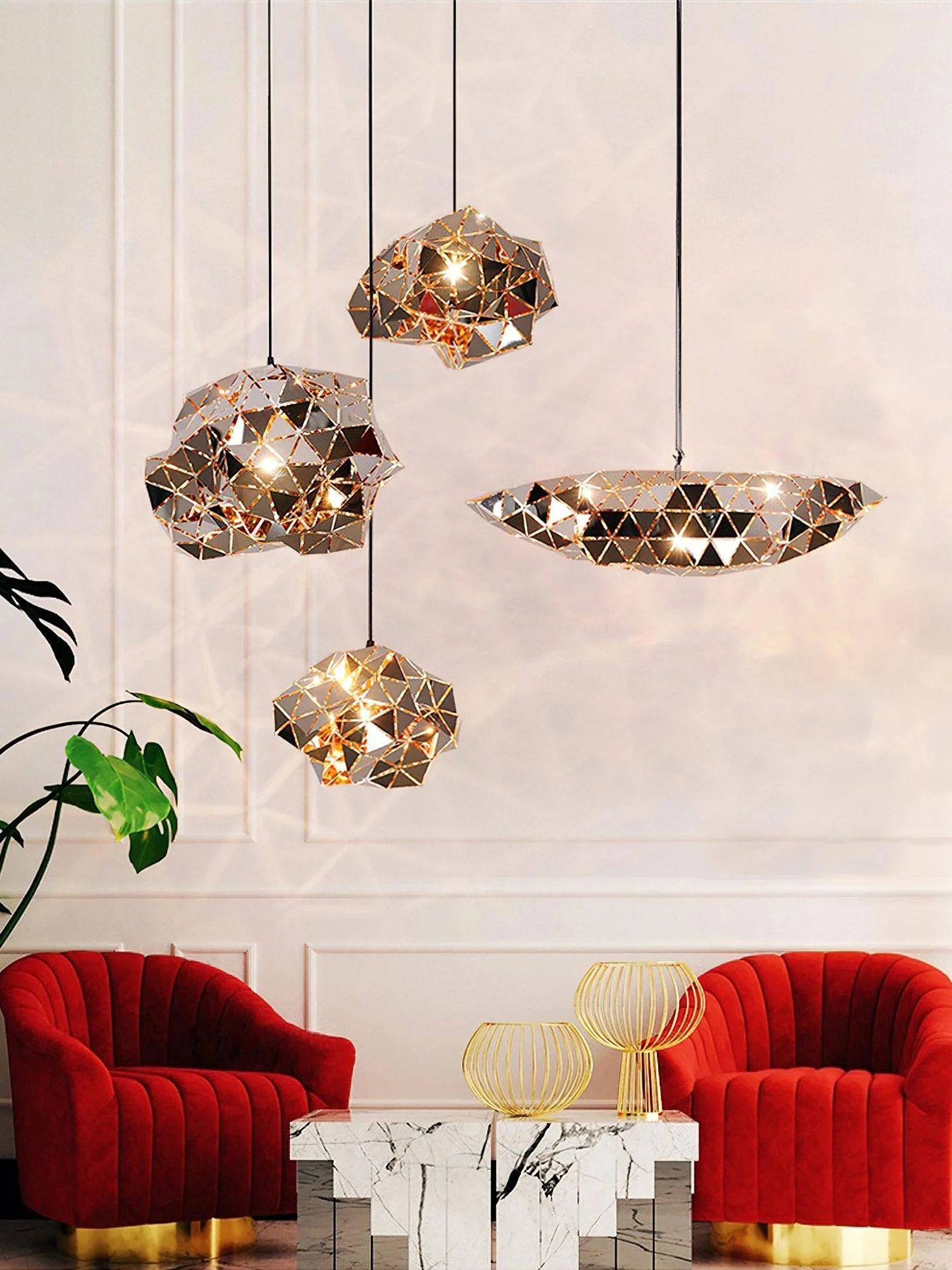 Geometric Panel Pendant Lamp - Image 13
