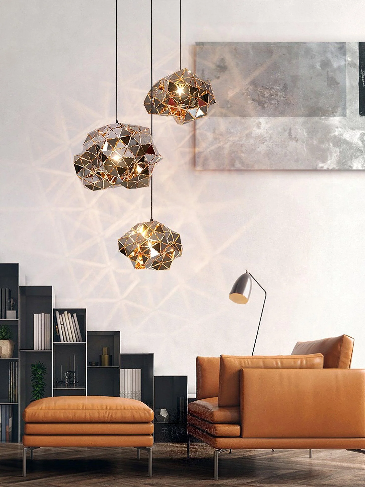Geometric Panel Pendant Lamp - Image 15