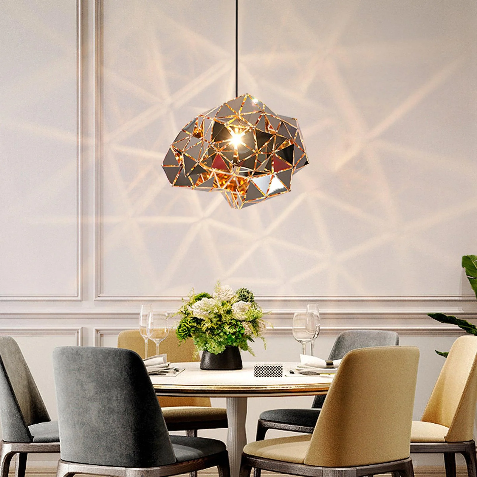 Geometric Panel Pendant Lamp - Image 3