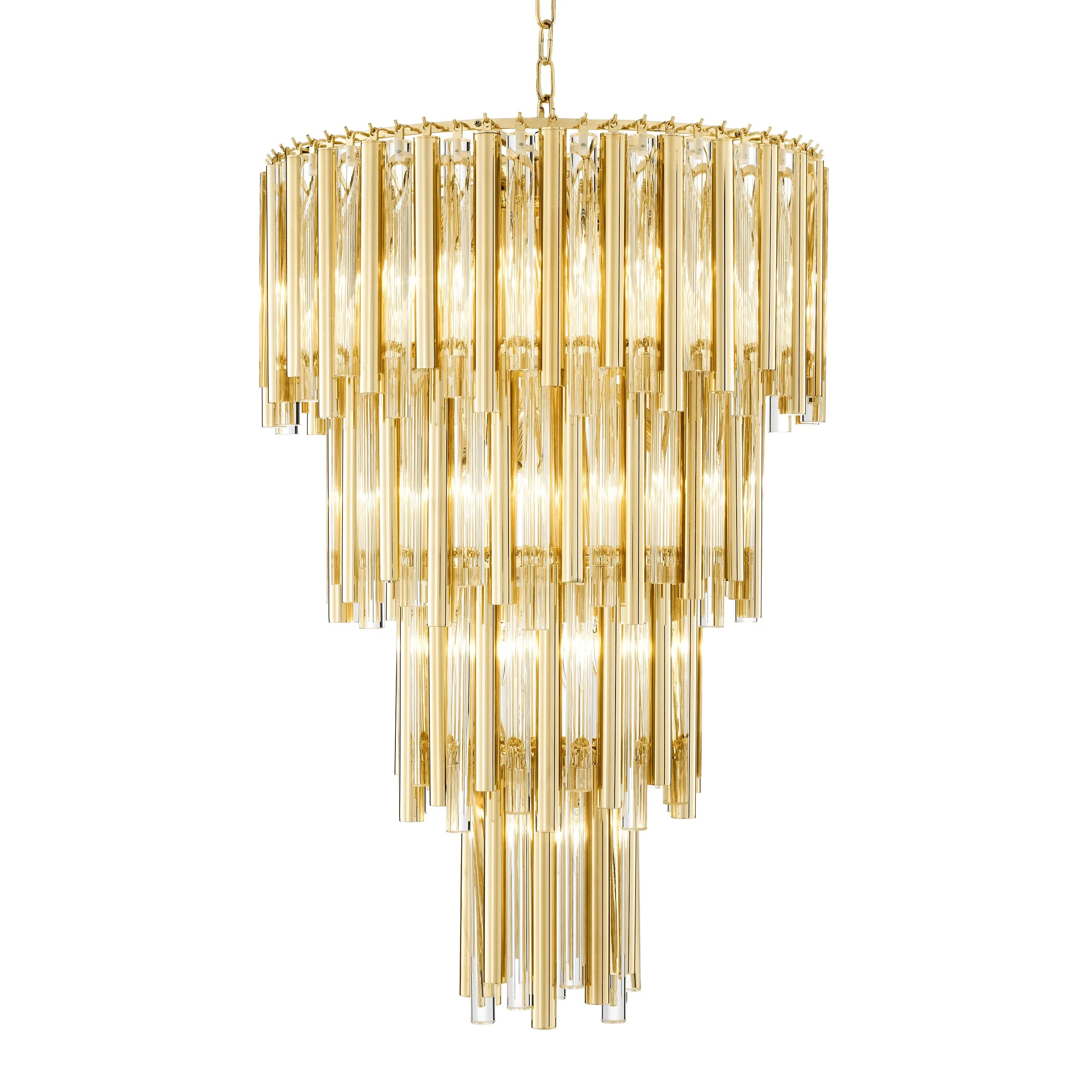 Gigi Modern Glass Chandelier [S/L] - [Gold/Nickel] - Image 12