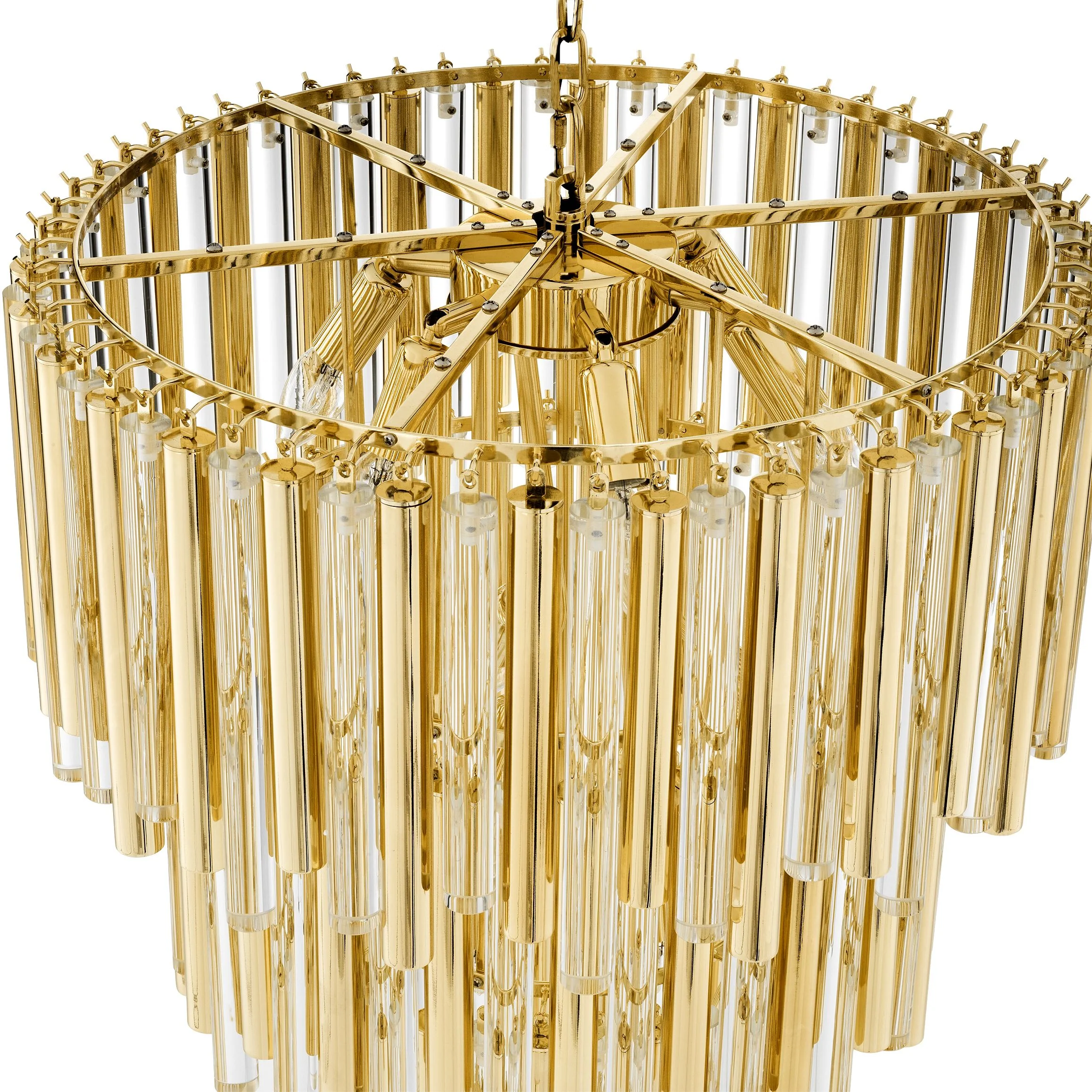 Gigi Modern Glass Chandelier [S/L] - [Gold/Nickel] - Image 14