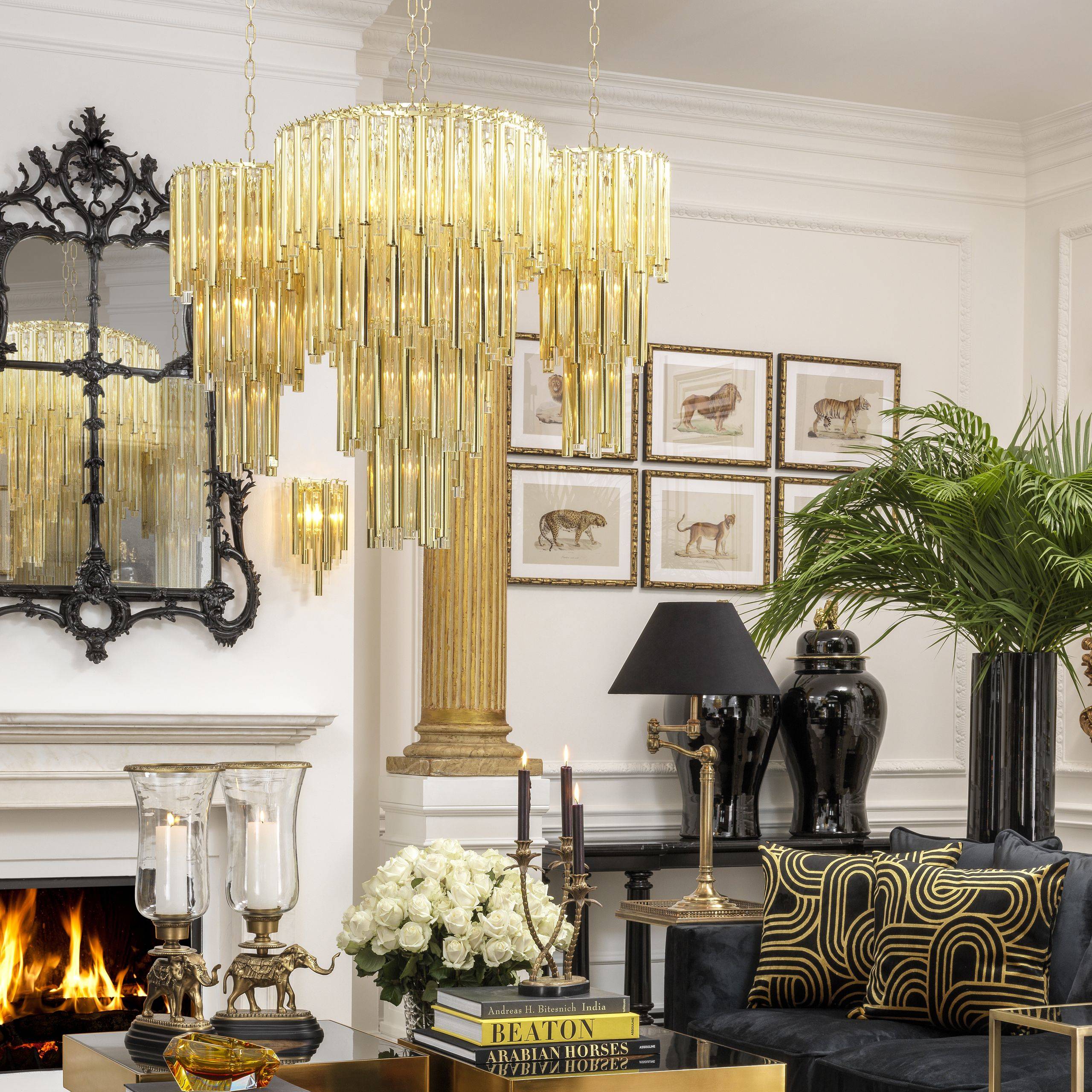Gigi Modern Glass Chandelier [S/L] - [Gold/Nickel] - Image 20