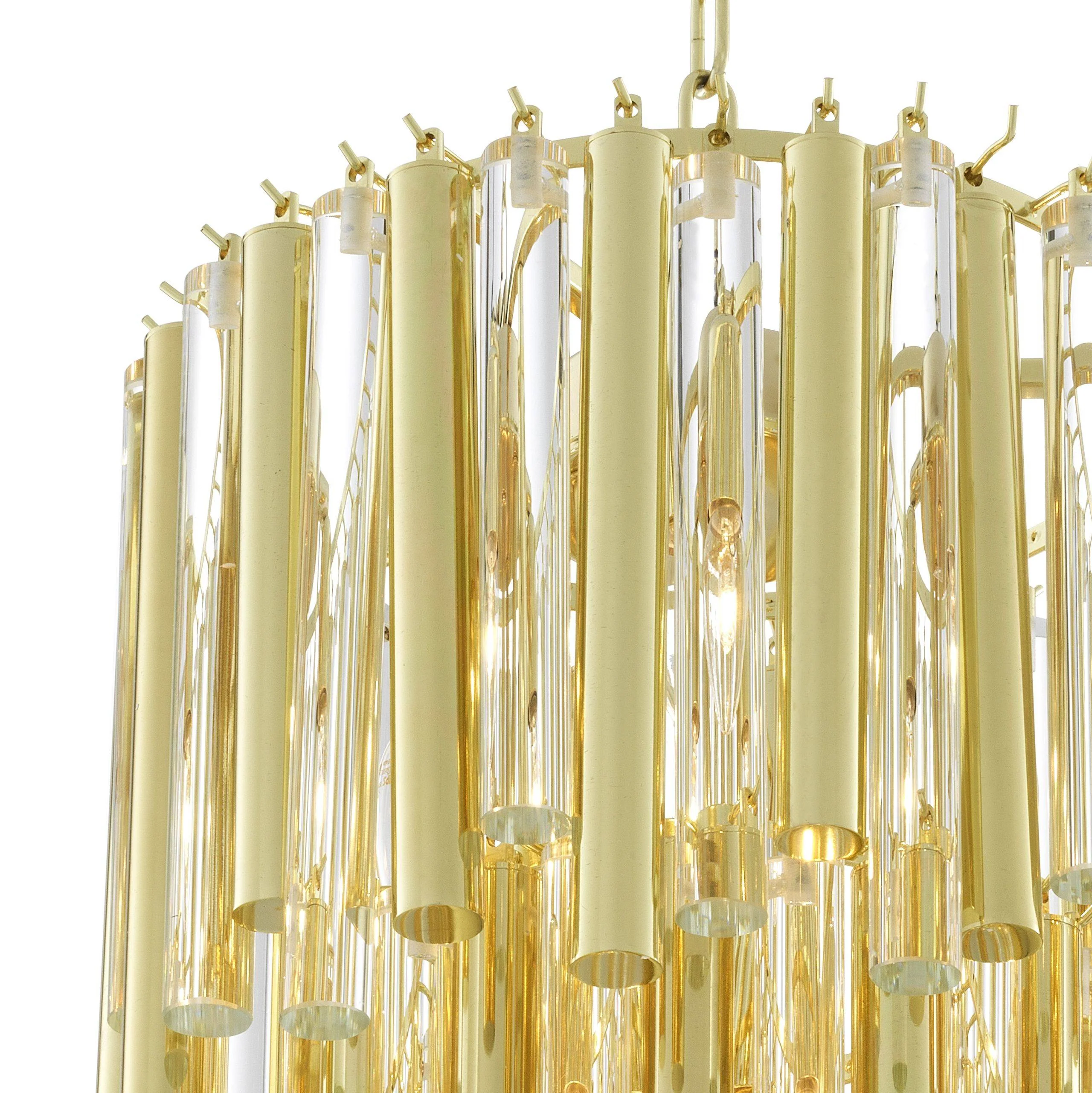 Gigi Modern Glass Chandelier [S/L] - [Gold/Nickel] - Image 4