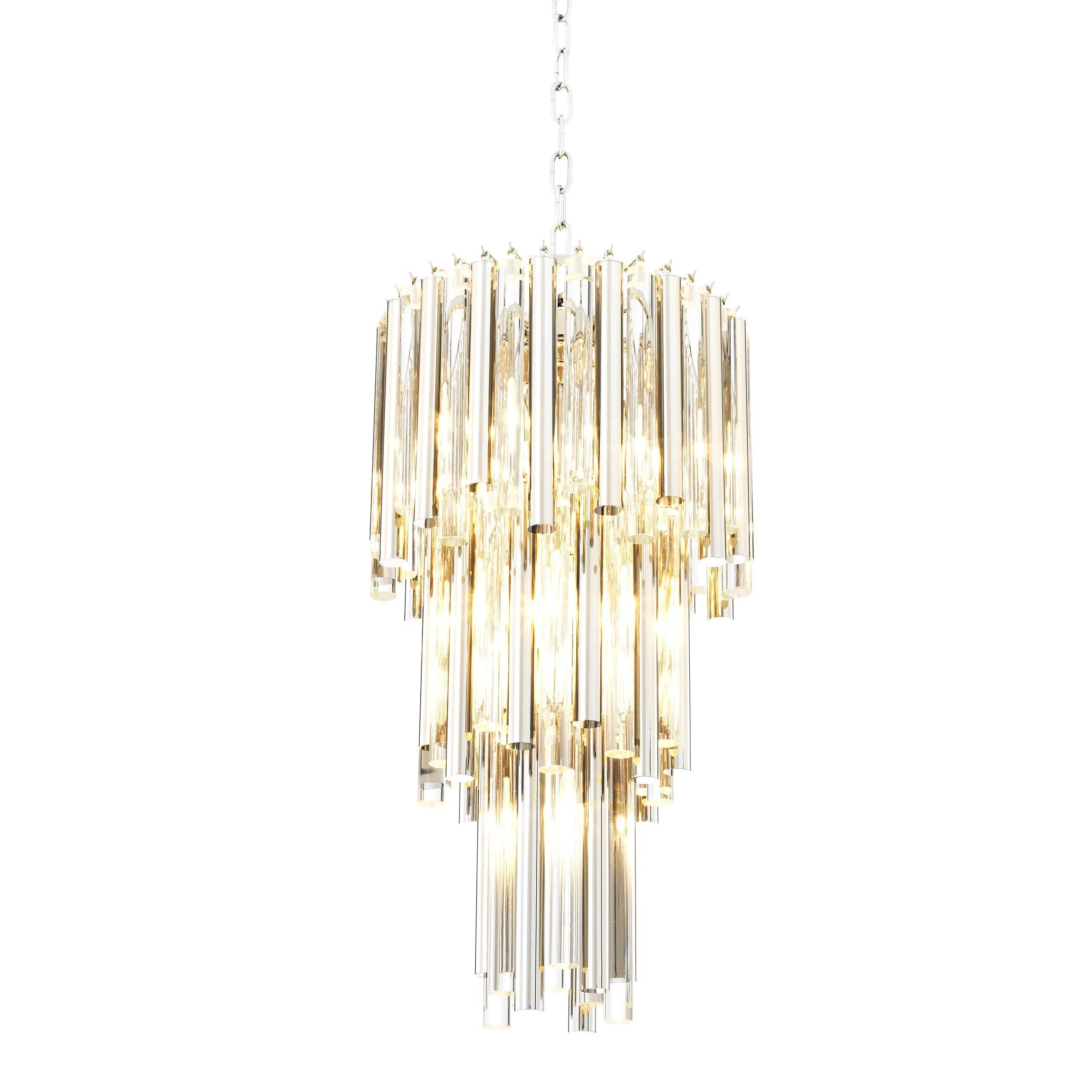 Gigi Modern Glass Chandelier [S/L] - [Gold/Nickel] - Image 8
