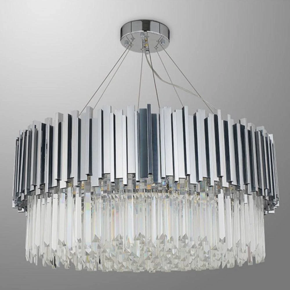 Giovanni Crystal Round Chandelier Polished Chrome - Image 4