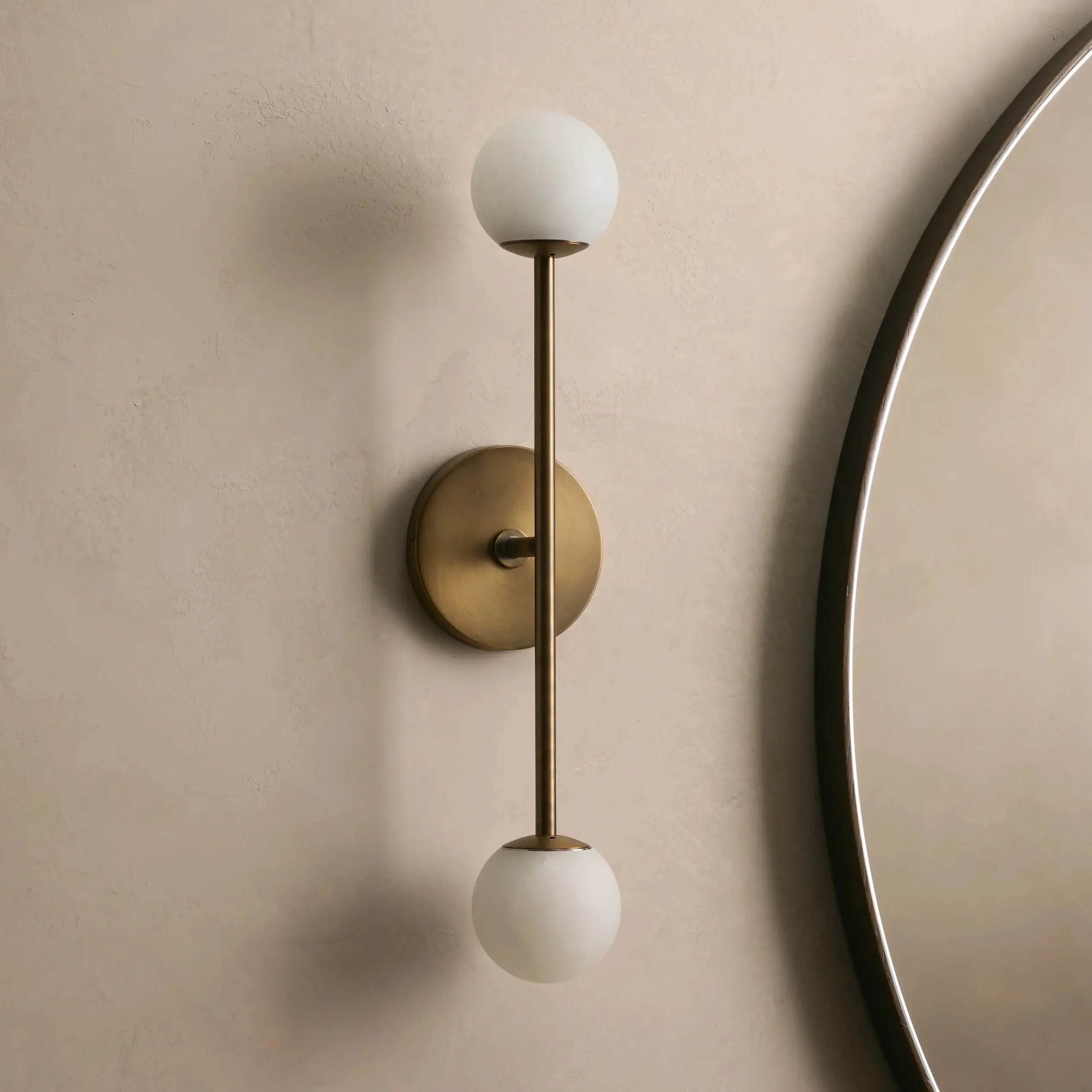 Girouette Double  Alabaster Sconce - Image 2