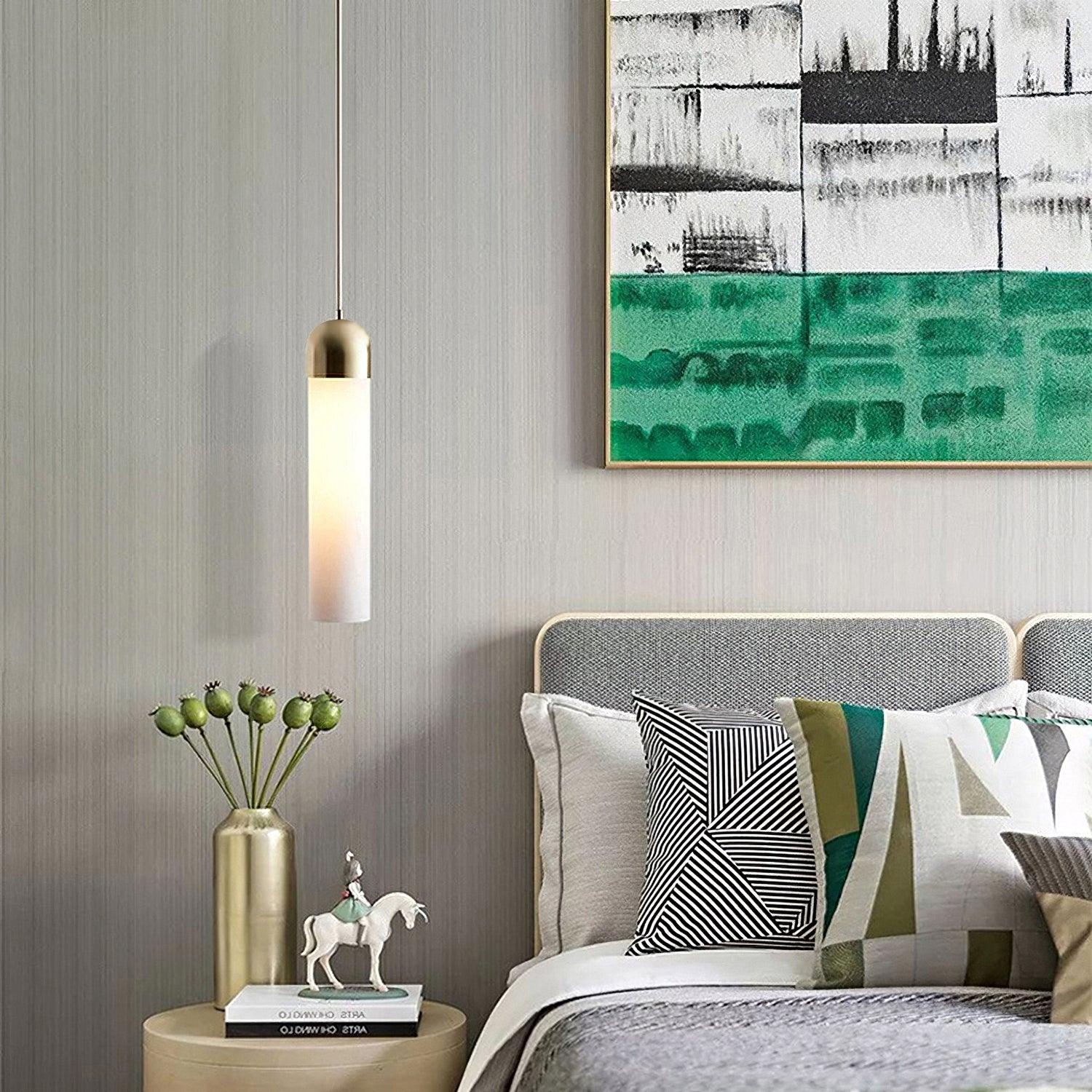 Glass Cylindrical Shape Pendant Light - Image 13