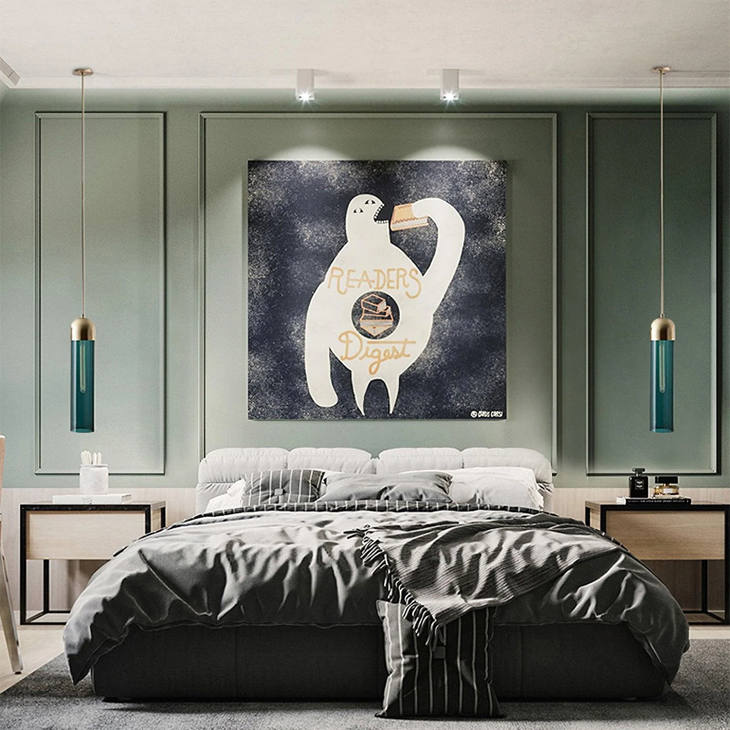 Glass Cylindrical Shape Pendant Light - Image 15