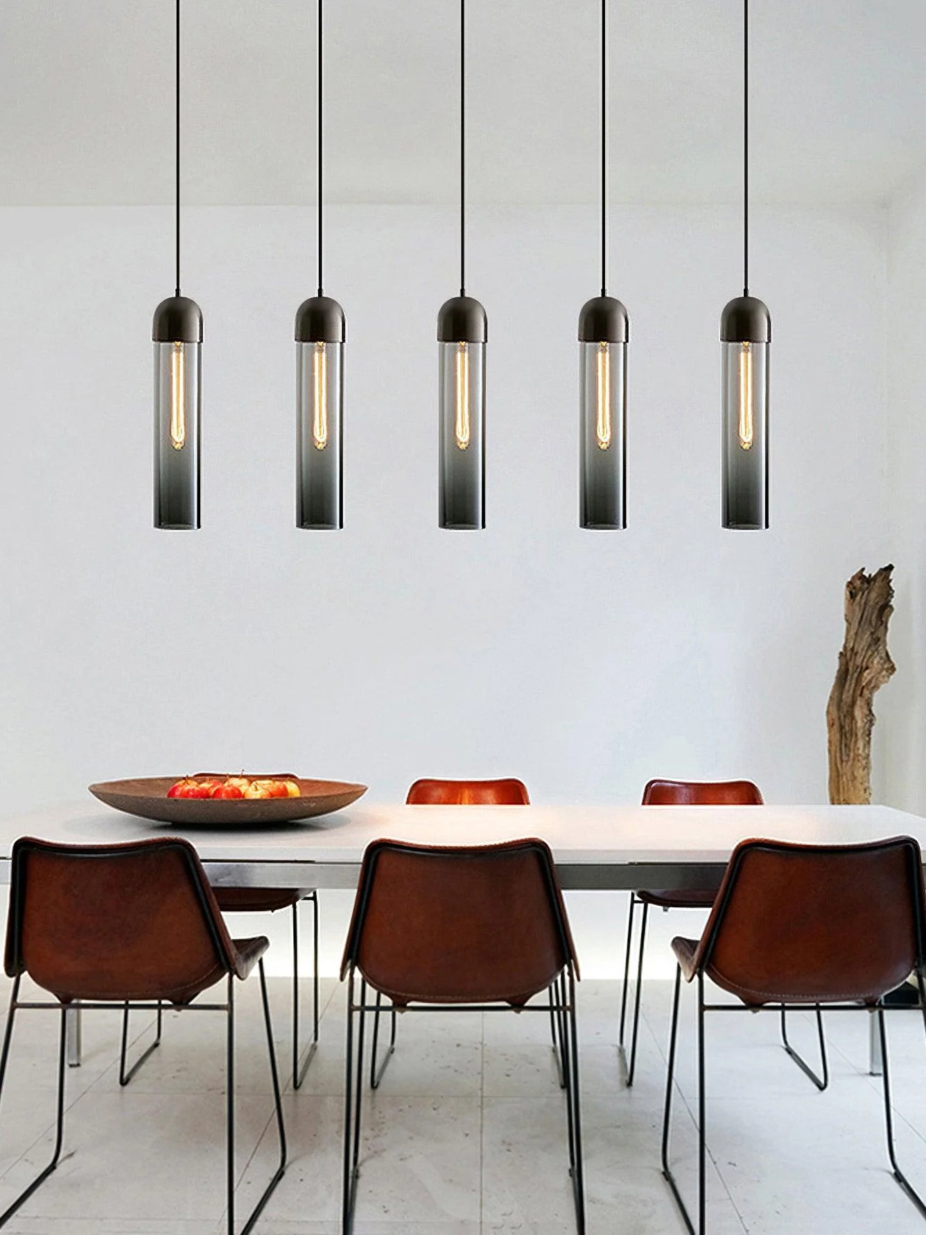 Glass Cylindrical Shape Pendant Light - Image 2