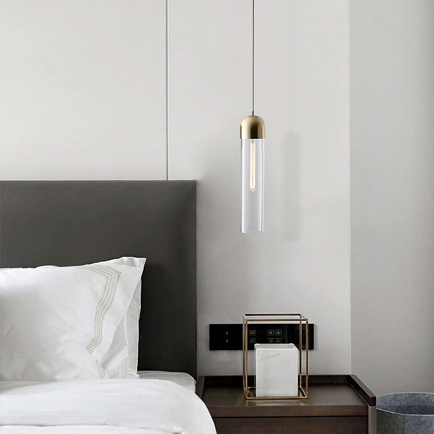 Glass Cylindrical Shape Pendant Light - Image 4
