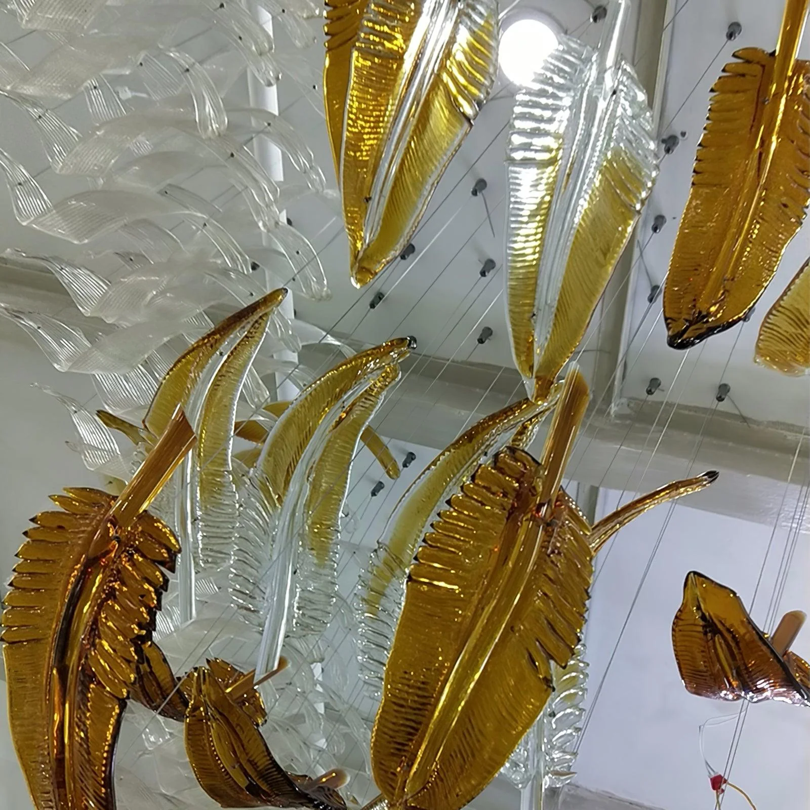 Glass Feathers Flying Chandelier - Image 22