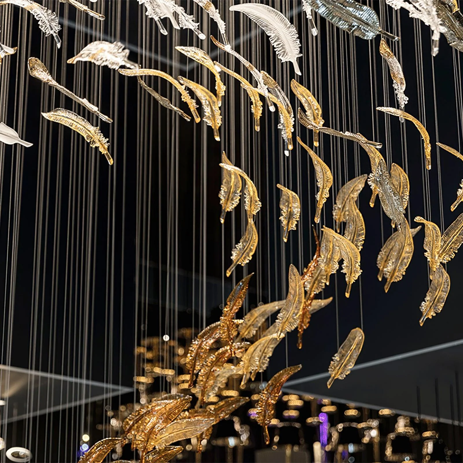 Glass Feathers Flying Chandelier - Image 23