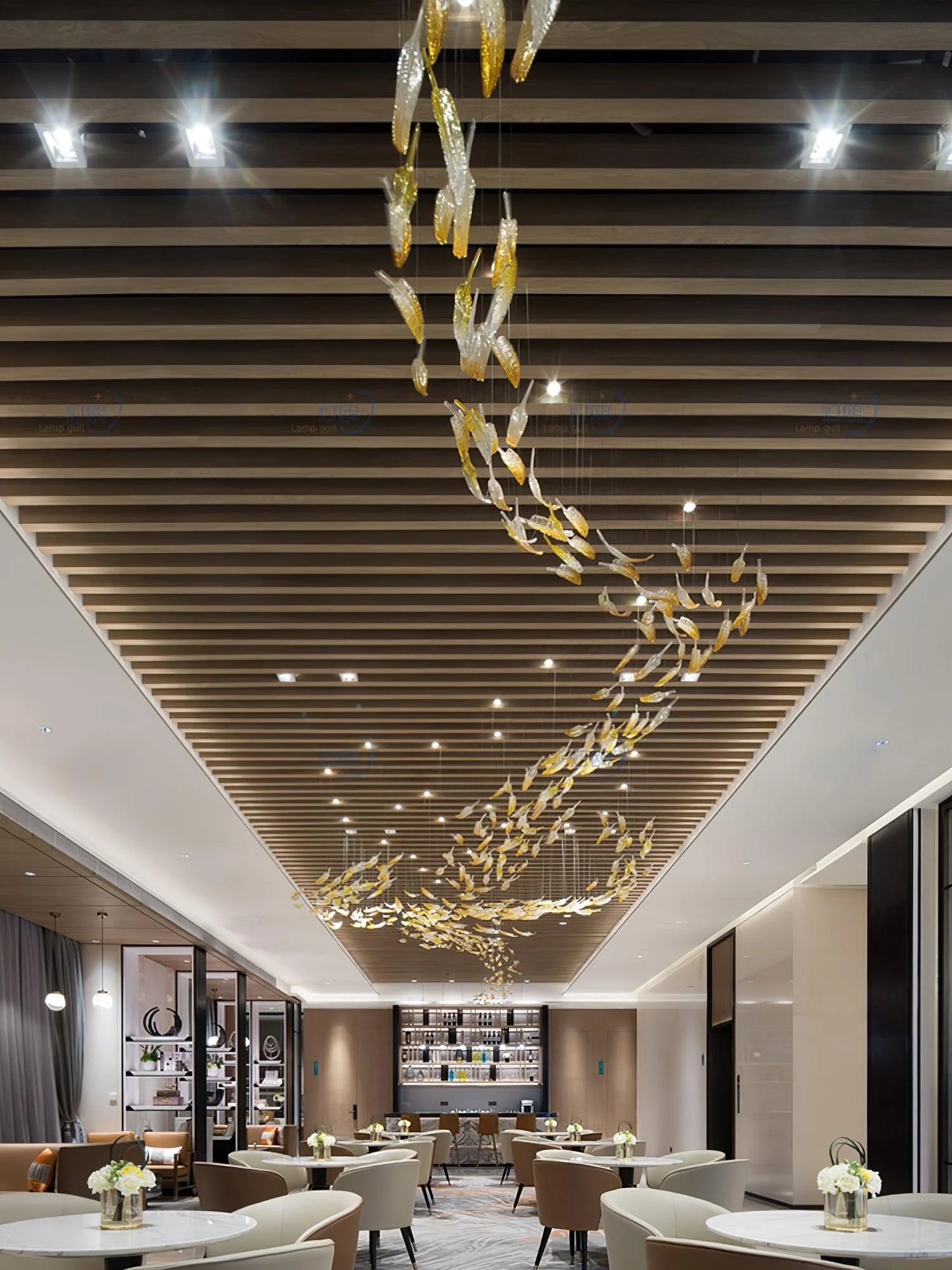 Glass Feathers Flying Chandelier - Image 26