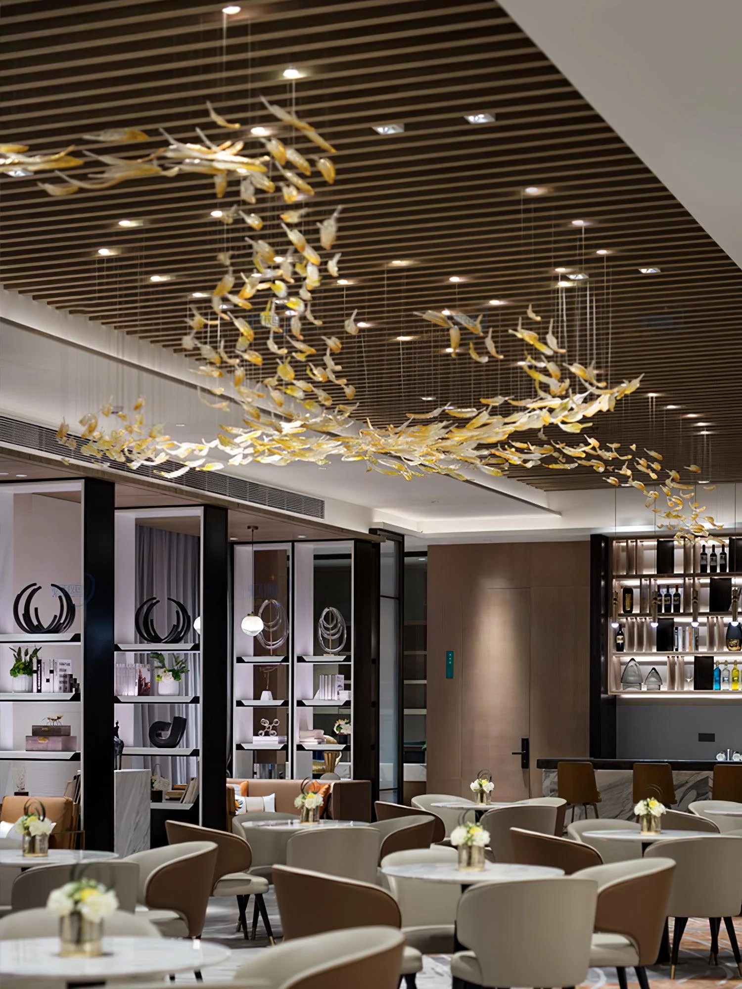 Glass Feathers Flying Chandelier - Image 28