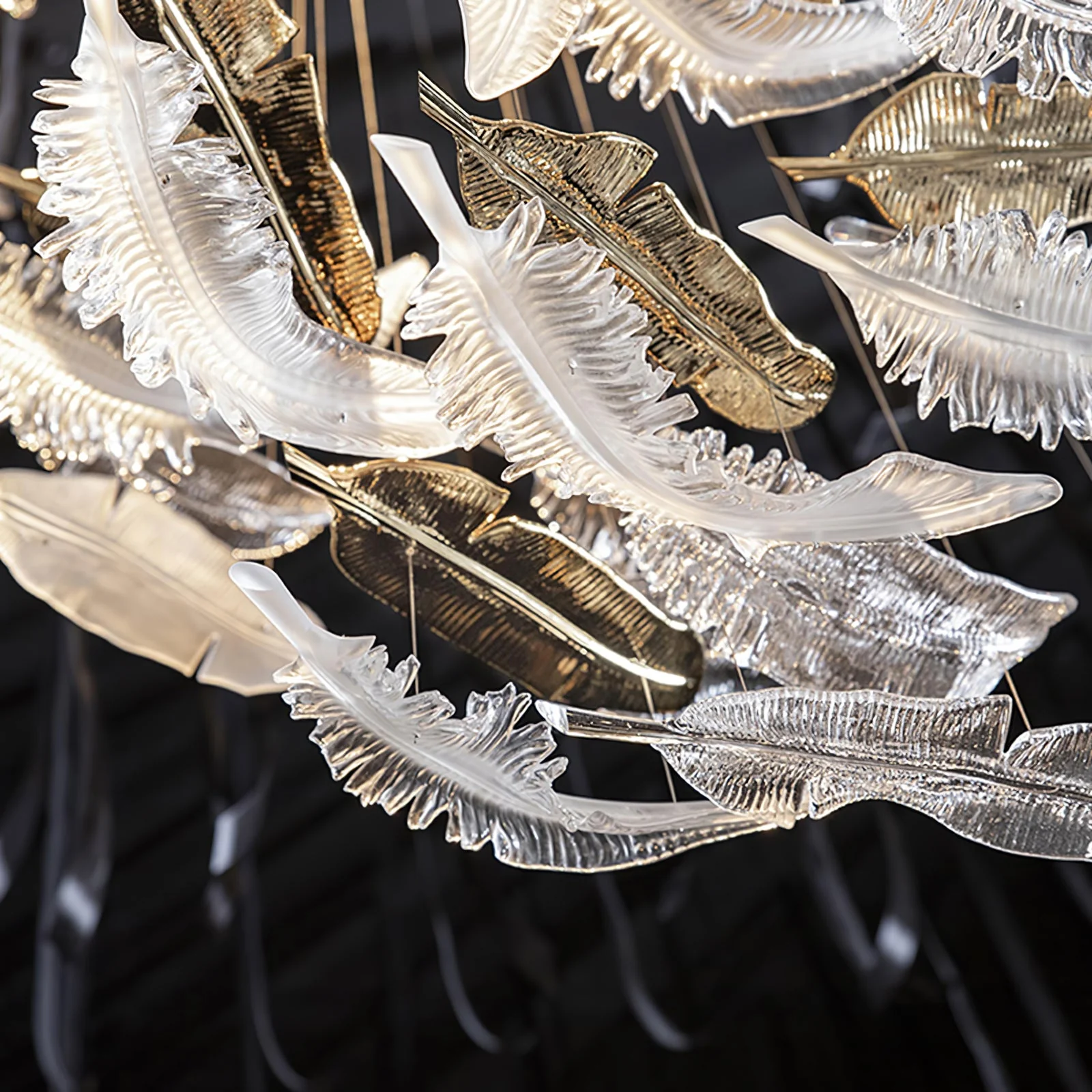 Glass Feathers Flying Chandelier - Image 49
