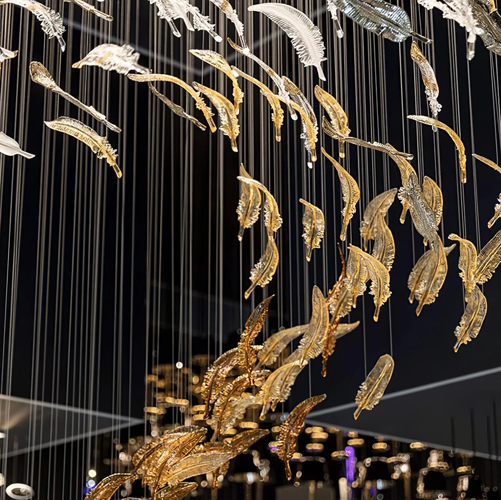 Glass Feathers Flying Chandelier - Image 53