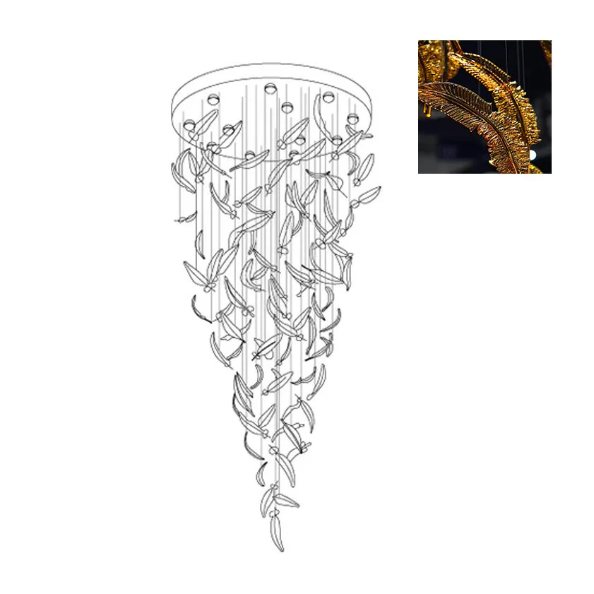 Glass Feathers Flying Chandelier - Image 55