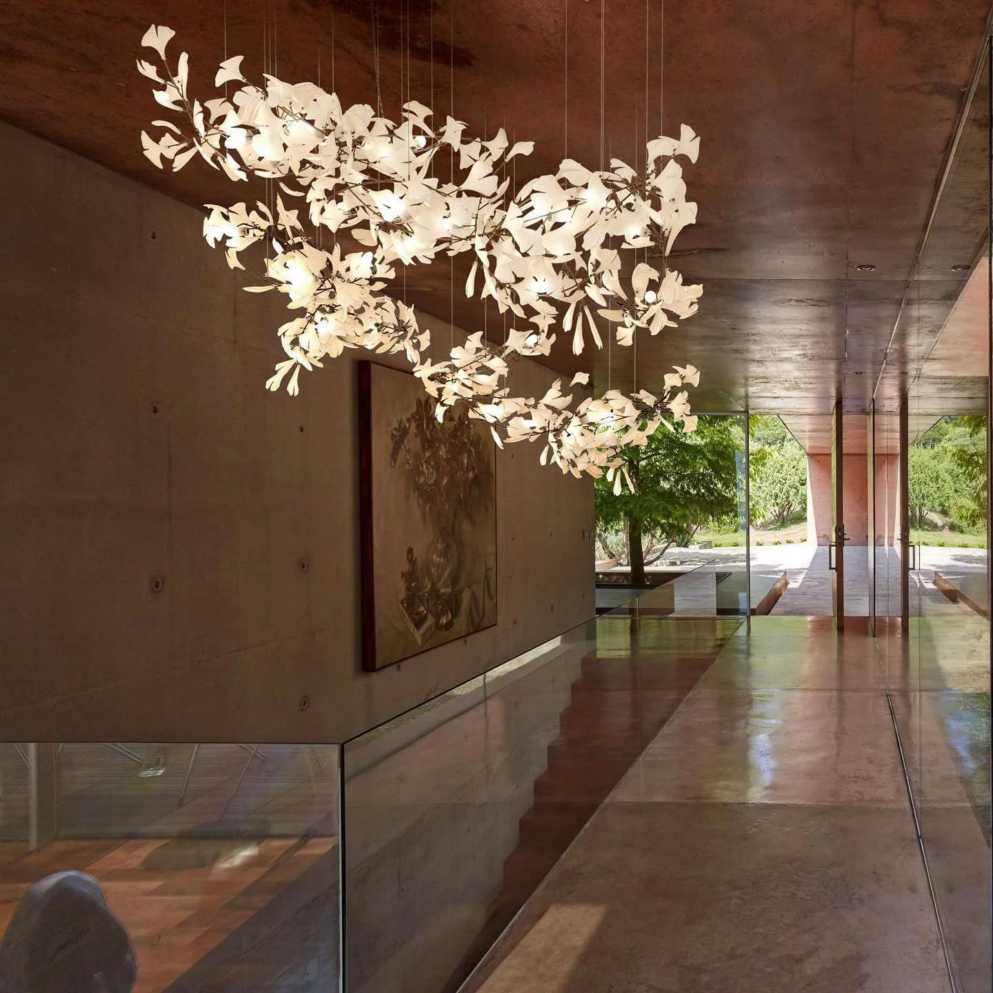 Gold White Leaves Combination Gingko Chandeliers - Image 9