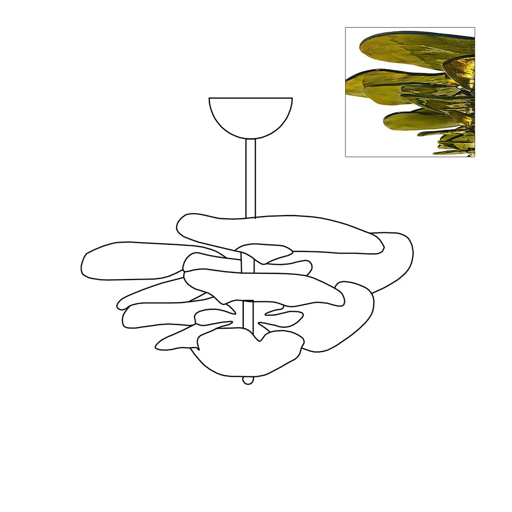 Petals Gold Murano Chandelier - Image 10