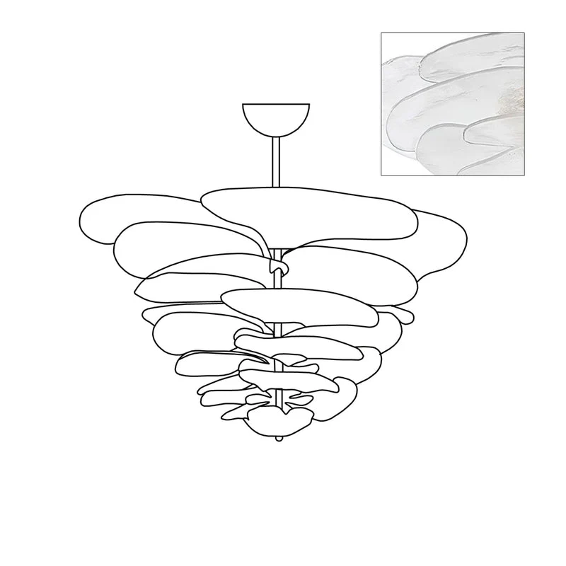 Petals Gold Murano Chandelier - Image 108