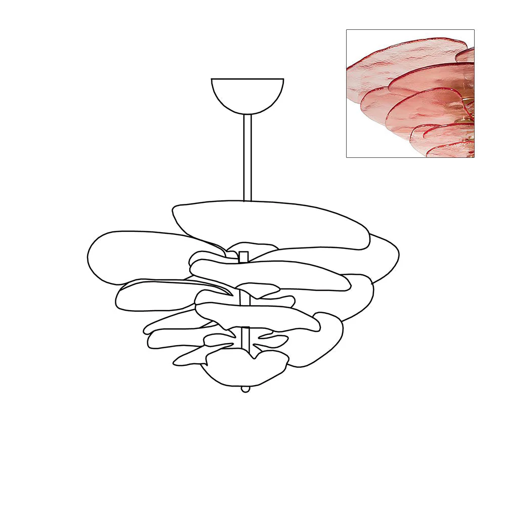 Petals Gold Murano Chandelier - Image 3