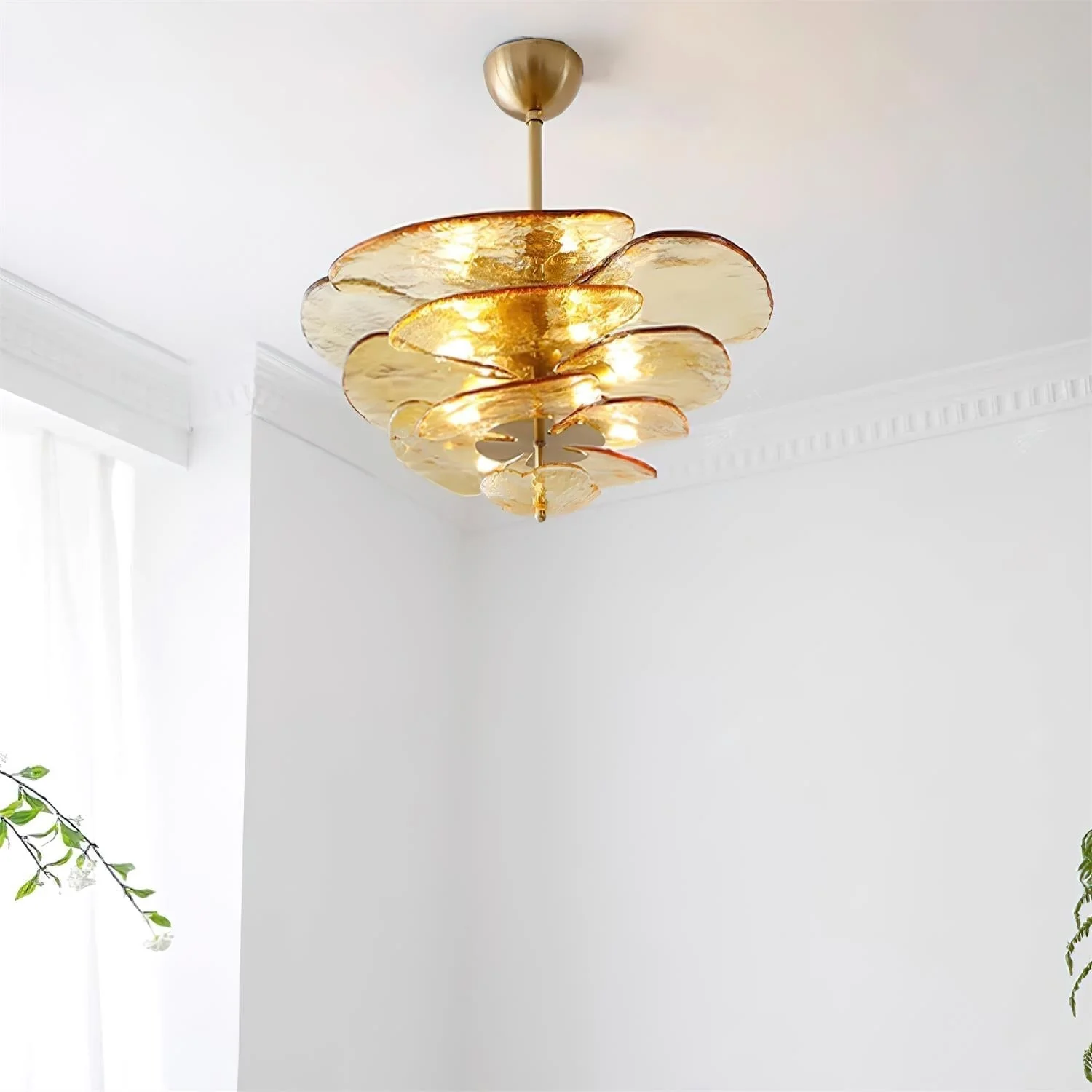 Petals Gold Murano Chandelier - Image 35