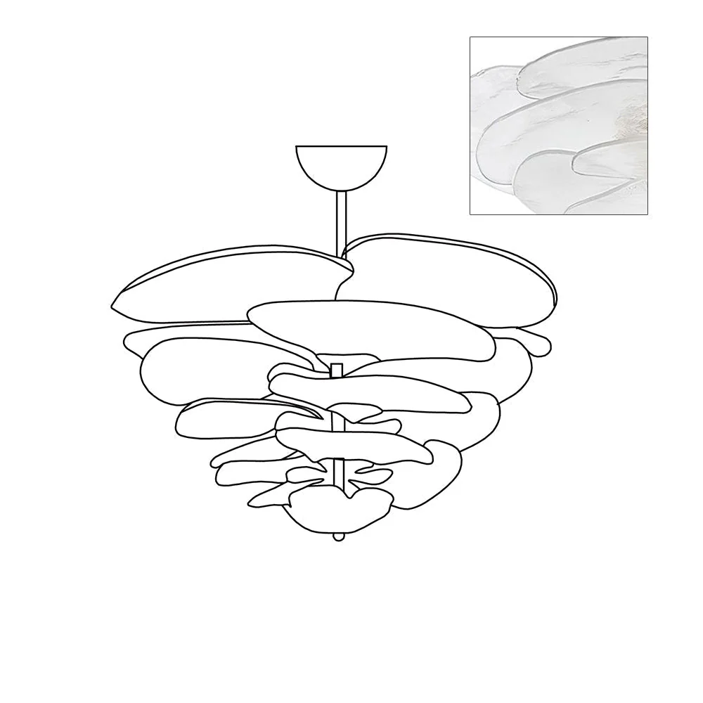Petals Gold Murano Chandelier - Image 6