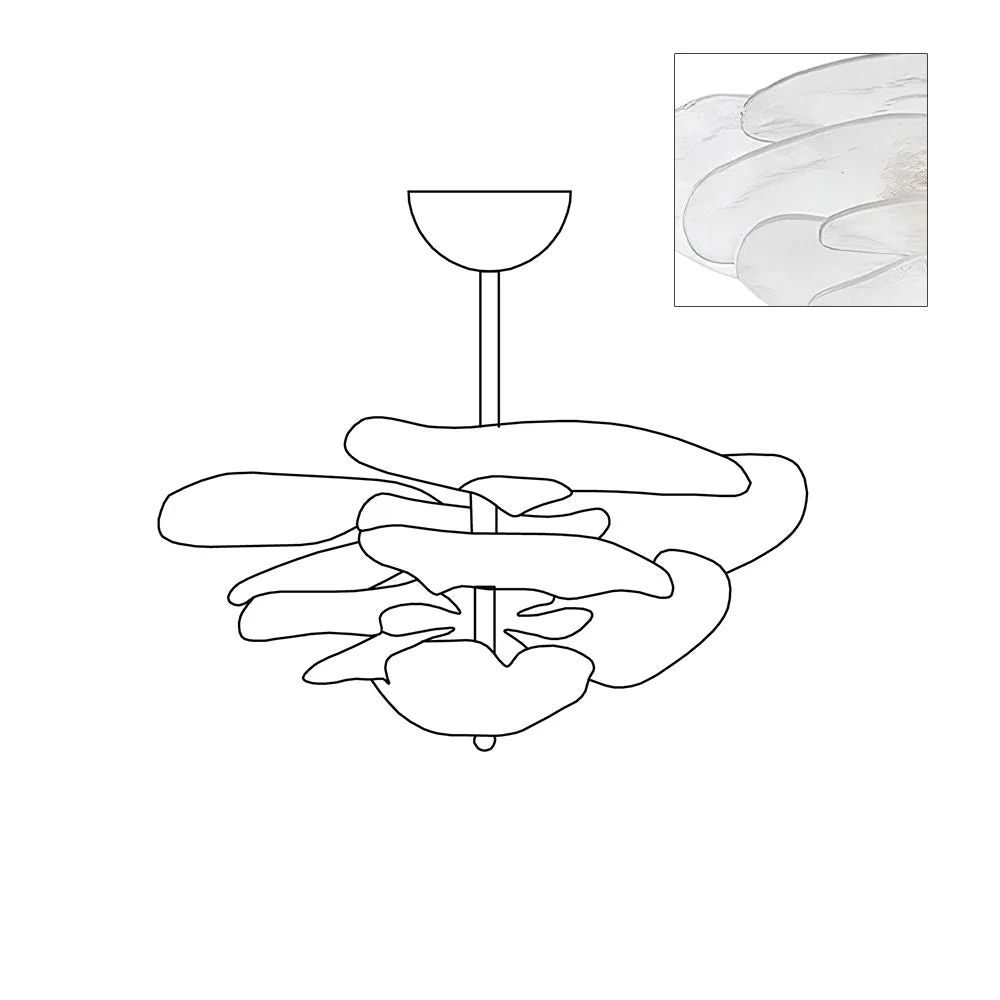 Petals Gold Murano Chandelier - Image 96