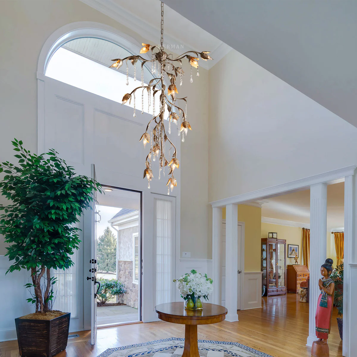 Gothic Viticci Cascade Chandelier 34"H -Silver - Image 2