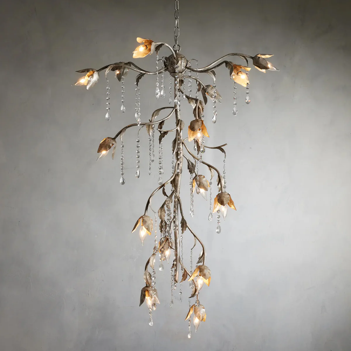 Gothic Viticci Cascade Chandelier 34"H -Silver - Image 3