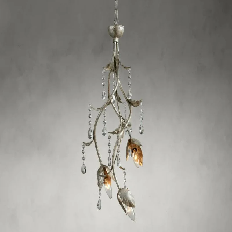 Gothic Viticci Pendant 28"H- Silver - Image 3