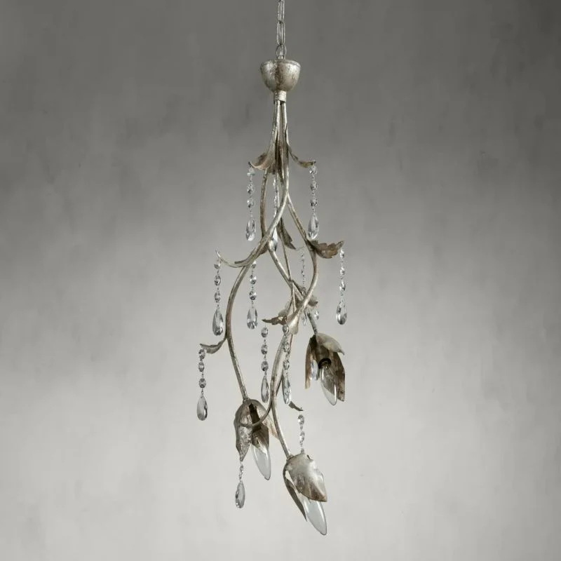 Gothic Viticci Pendant 28"H- Silver - Image 4